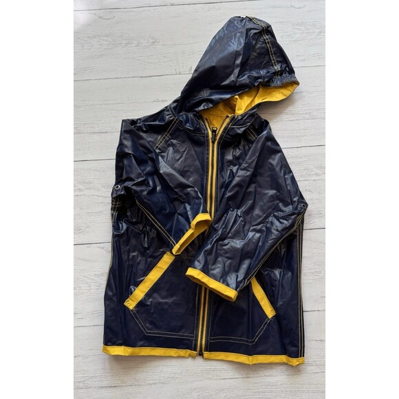 Vintage Oshkosh B'Gosh Raincoat REVERSIBLE Kids 3X Toddler Boys Girls Rain Coat - Picture 2 of 12